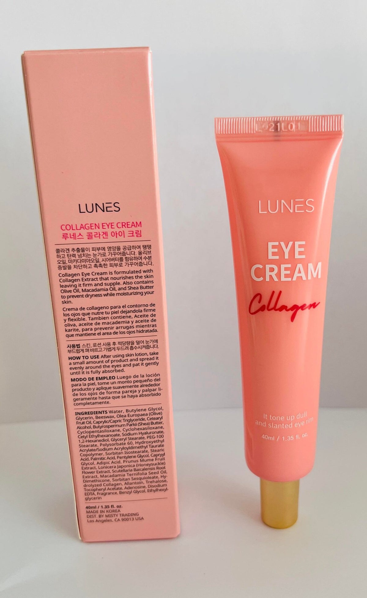 Lunes Collagen Eye Cream, Collagen Extract, Firm & Moisturize